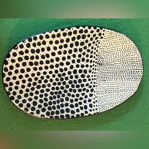 Black and White Polka Dot Decorative Tray
